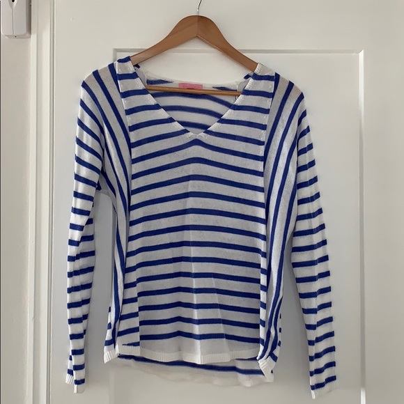 Lilly Pulitzer Sweaters - Lily Pulitzer striped v neck sweater